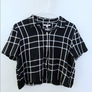 plaid crop top